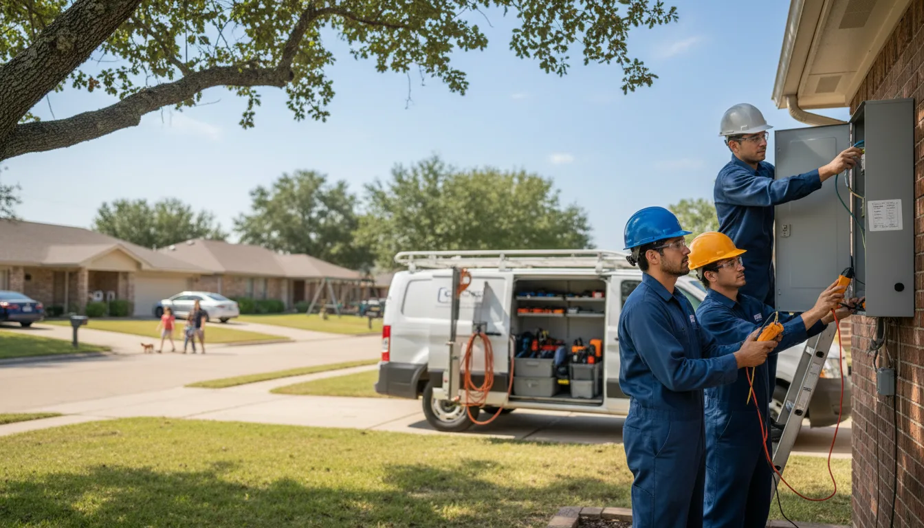 Certified electrician providing emergency electrical services in Avery, TX